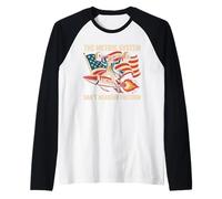 The Metric System Can't Measure Freedom Funny 4th of July Raglan Baseball Tee