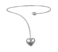 The Mexican Collection Hallmarked 925 Sterling Silver Choker Love Heart Bead Torc Necklace