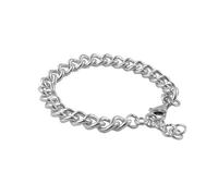 The Mexican Collection Hallmarked Solid 925 Sterling Silver Curb Chain Bracelet Adjustable Length
