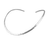 The Mexican Collection Hallmarked Solid 925 Sterling Silver Hammered Choker Torc Necklace