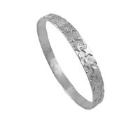 The Mexican Collection Large Solid Sterling 925 Silver Celestial Star Bangle