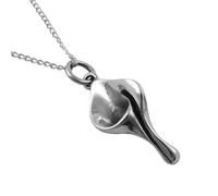The Mexican Collection Solid 925 Sterling Silver Calla Lily Flower Necklace for Women 45cm