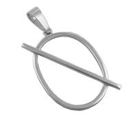 The Mexican Collection Women's Silver Pendant Solid 925 Sterling Silver Minimalist Oval Design