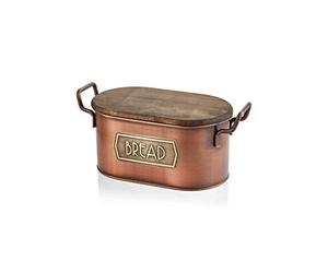 the mia Copper Finish Bread Bin - 17 cm (H) x 20 cm (W) x 17 cm (D)