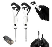 The Micro Stubby,Micro Stubby Wrench,2024 New Micro Self Adjusting Wrench, Micro Stubby Pipe Vise Wrench,Portable Multifunctional Wrench, Universal Size, 2 In 1 Wrench Tool For Tight Spaces (2)