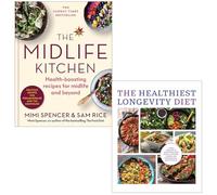 The Midlife Kitchen By Mimi Spencer, Sam Rice & The Healthiest Longevity Diet By Chartwell Books 2 Books Collection Set