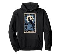 The Midnight Cat Halloween Tarot Card Costume Kitten Lover Pullover Hoodie