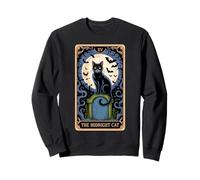 The Midnight Cat Halloween Tarot Card Costume Kitten Lover Sweatshirt