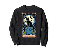 The Midnight Cat Halloween Tarot Card Costume Kitten Lover Sweatshirt