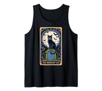 The Midnight Cat Halloween Tarot Card Costume Kitten Lover Tank Top