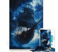 The Midnight Pirate Jigsaw Puzzles for Teenagers 1000 Pieces Logic Sense Toy Calm Fun Smooth Edge Birthday Gift (38x26cm)