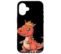 The Mighty Dinosaur King with a Golden Crown Case for iPhone 16