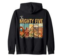 The Mighty Five National Parks Utah Souvenir Vintage Zip Hoodie