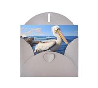 The Mighty Pelican Gray Patterns greeting card 6x4 inches with envelope, covering birthdays, weddings and other occasions
