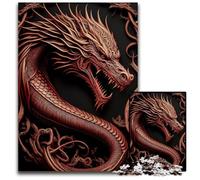 The Mighty Red Dragon 1000Piece Jigsaw Puzzles for Adults Difficult Puzzles for Adults for Home DecorHoliday Fun 1000 PCS(38x26cm)
