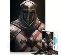 The Mighty Templar Knight 1000 Piece Jigsaw Puzzles for Adults Jigsaw Memory Lift Slow Enjoy Image Assembly Creative Gift (50x75cm)