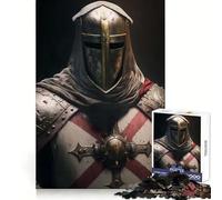 The Mighty Templar Knight 1000 Piece Jigsaw Puzzles for Adults Jigsaw Memory Lift Slow Enjoy Image Assembly Creative Gift (50x75cm)