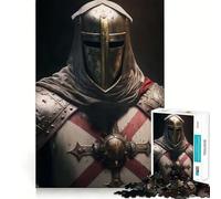The Mighty Templar Knight Teenagers 1000 Piece Jigsaw Puzzle Think Smart Toy Bonding Time Smooth Cut Santa Wish List (38x26cm)