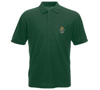 The Military Store 5th Royal Inniskilling Dragoon Guards Embroidered Polo - Bottle Green - Large
