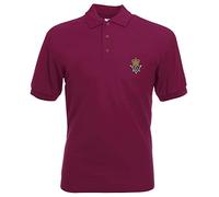 The Military Store 5th Royal Inniskilling Dragoon Guards Embroidered Polo - Burgundy - Large