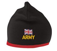 The Military Store Army (New Logo) Beanie Hat Black/Red
