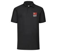 The Military Store Merchant Navy Embroidered Polo Shirt, Black, 5X Large