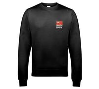 The Military Store Merchant Navy Embroidered Sweatshirt, Black, 2X Large