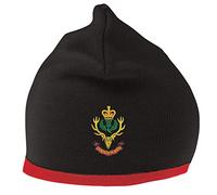The Military Store Queens Own Highlanders Beanie Hat Black/Red