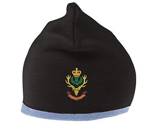 The Military Store Queens Own Highlanders Beanie Hat Black/Sky