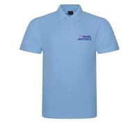 The Military Store Royal Air Force Embroidered Polo Shirt, Sky Blue, Large