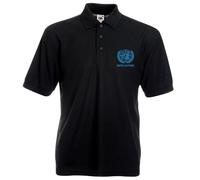 The Military Store United Nations Embroidered Polo Shirt, Black, Medium