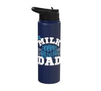 The Milk Dad Milkman Dairy Farmer Father Stainless Steel Insulated Water Bottle