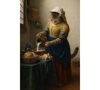 The Milkmaid Cat: Dutch Golden Age Inspired Lined Journal Cat Notebook | 120 Lined Pages | 6 x 9 Inches | Rustic Kitchen Cover for Cat Lovers, Writers, Artists & Journaling