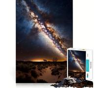 The Milky Way Galaxy Core Jigsaw Puzzles 1000 Pieces for Adults Memory Boost Warm Time Image Assembly Fine Art Piece (38x52cm)