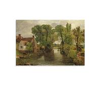 The Mill Stream by John Constable Painting On Canvas Wall Art Poster Scroll Picture Print Walls Decor Home Posters 20x30inch(50x75cm)