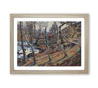 The Mill Through The Trees By Camille Pissarro Classic Painting Framed Print | A4 Oak Framed Wall Art | Ready to Hang | Classic Floral Picture | Living Room Bedroom Lounge Office