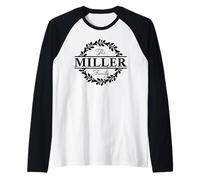 The Miller Family Last Name Holiday Group Matching Raglan Baseball Tee