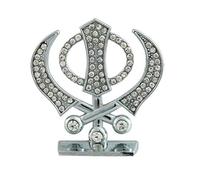 The Million Millions Of Miles Sikh Religious Symbol Khanda Sahib Idol Metal Statue for Car Dashboard | Mandir Pooja Murti |Temple Puja | Home Décor | Office Showpiece