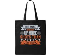 The mind messes up more shots than the body Natural Ecological Cotton Tote Bag Black