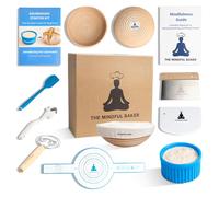 The Mindful Baker Sourdough Starter Kit | Exclusive Leavenator & Recipe Book with Mindful Baking Tips | Sourdough Kit with 9" Banneton Bread Proofing Basket