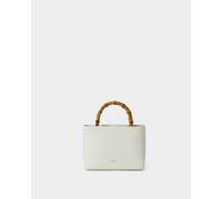 The Mini Clio Leather Grab Bag OSPREY LONDON White One Size