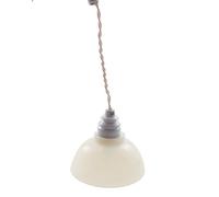 The Miniature Light Company Melody Jane Dolls House Modern Pendant Ceiling Light White Coolie Shade 12V