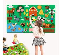 The Minifarm - Felt Farm Board, DIY Farm Animals Story Set for Wall Hanging, Montessori-style Minifarm Felt play, Infinite Combinations, Strengthening Motor Skills, Focus, and Creativity (B)