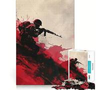 The Minimalism Soldier 1000 Pieces Jigsaw Puzzles for Teenagers Cognitive Toy Gentle Leisure Pattern Assembly Fine Art Piece (50x75cm)