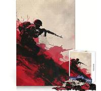 The Minimalism Soldier 1000 Pieces Jigsaw Puzzles for Teenagers Cognitive Toy Gentle Leisure Pattern Assembly Fine Art Piece (50x75cm)