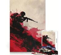 The Minimalism Soldier for Adults 1000 Piece Jigsaw Puzzle Pure Logic Toy Peaceful Time Sharp Cut Heartfelt Gift (38x26cm)