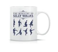 The Ministry Of Silly Walks Classic Magic Ceramic Coffee Tea Cup White Black Pink 330ml
