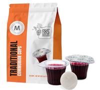 The Miracle Meal Pre-Filled Communion Cups & Wafer Set - Bag of 25 - Travel Pack | Prepackaged Holy Communion Bread & 100% Concord Grape Juice | Ready to Serve for Churches & Fellowship Gatherings
