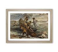 The Miraculous Fish Drought by Peter Paul Rubens Framed Print | A2 Oak Framed Wall Art | Ready to Hang | Modern Animal Picture | Living Room Bedroom Lounge Office