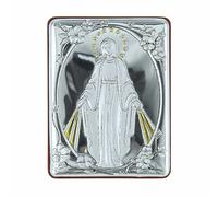The Miraculous Virgin Religious Easel Silver 5 x 6.5 cm